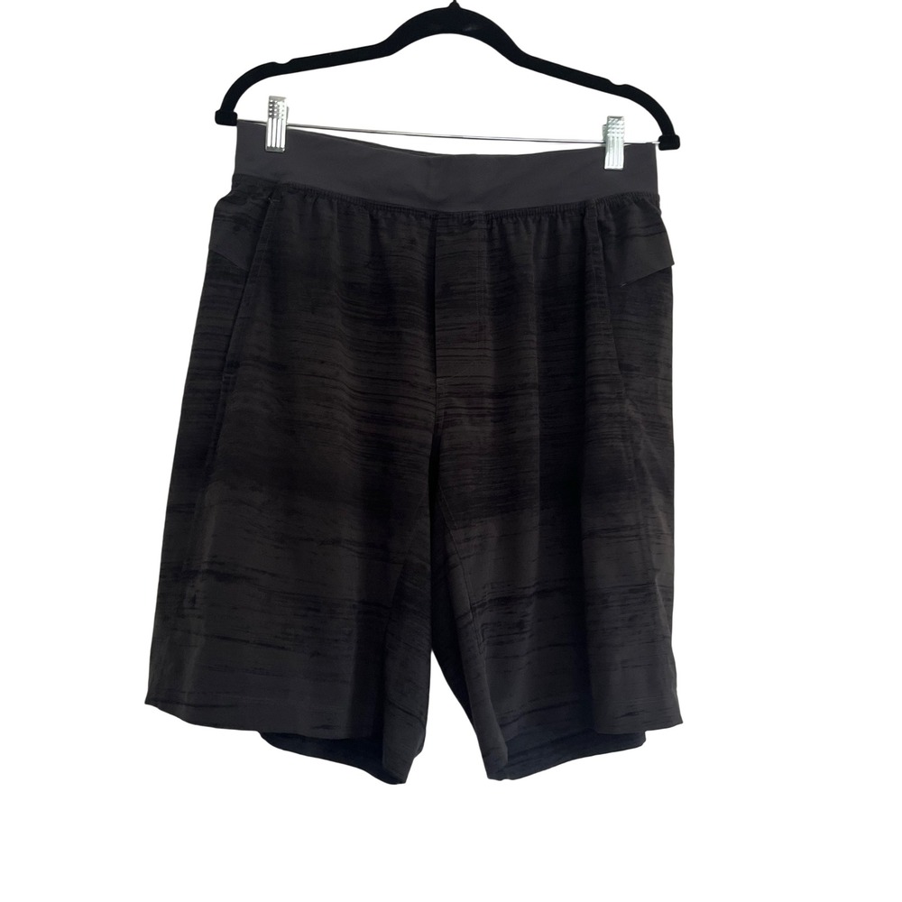 Lululemon Athletic Shorts Mens 30 Black Space Dye Training Gym Running, Tennis